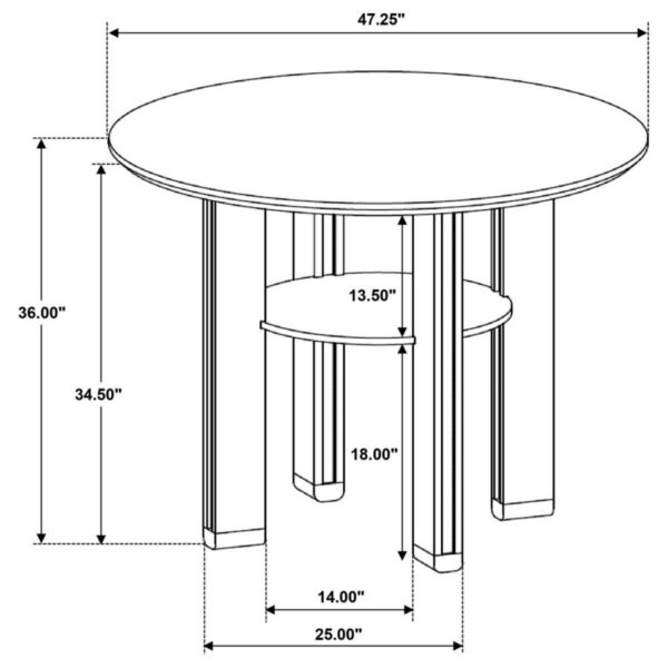 Ottowa - 5 Piece Round Counter Height Dining Room Set - Brown - Image 13