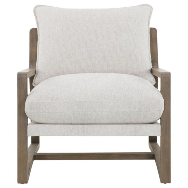 Geneva - Boucle Upholstered Wood Arm Accent Chair - Sand - Image 7