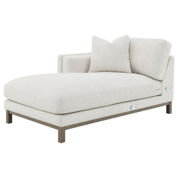 Geneva - Boucle Upholstered Sectional Chaise Sofa - Sand - Image 12