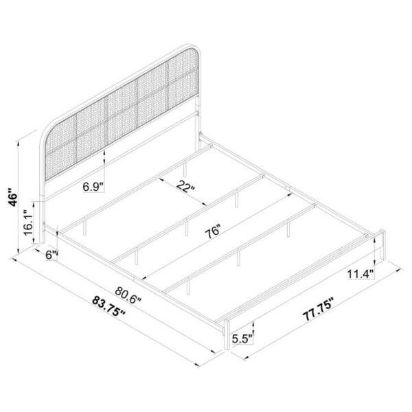 Amherst - Radio Weave Rattan Metal Bed - Image 13