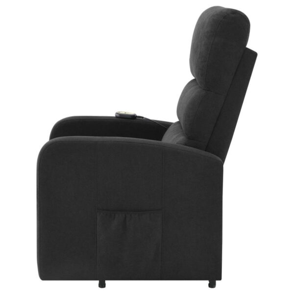 Amsdell - Upholstered Power Lift Recliner With Remote - Black - Image 5