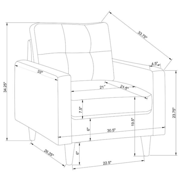 Watsonville - Upholstered Track Arm Sofa Set - Image 21