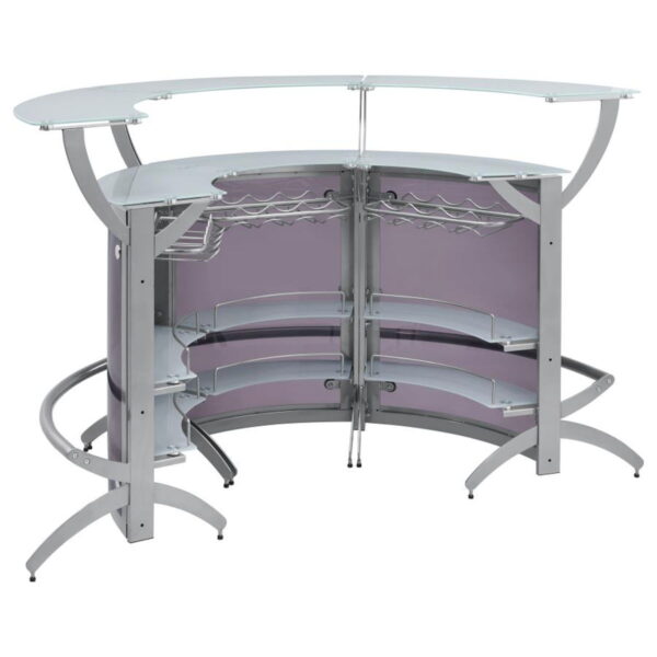 Dallas - 3-Piece Curved Freestanding Home Bar Cabinet - Image 11
