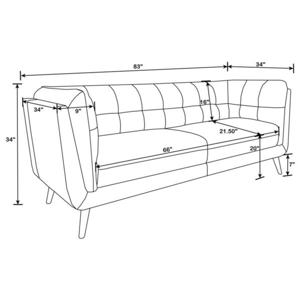 Thatcher - Upholstered Tuxedo Arm Sofa Set - Image 22