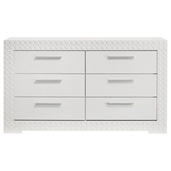 Ives - 6-Drawer Dresser Cabinet - White High Gloss - Image 6