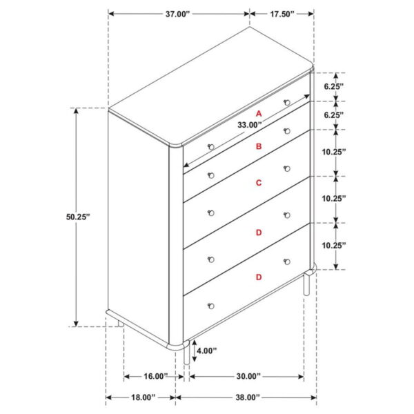 Arini - 5-Drawer Bedroom Chest - Image 20