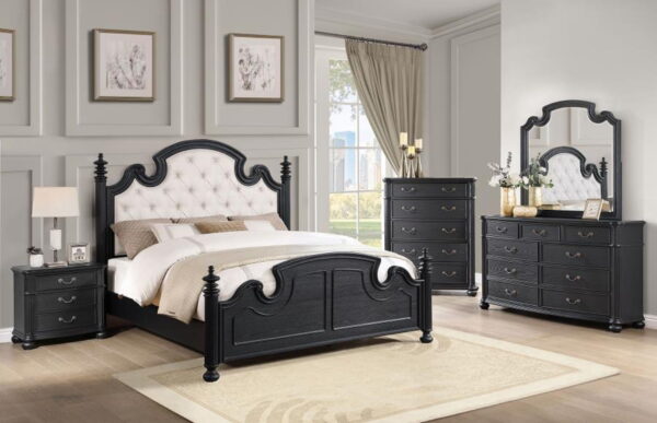 Celina - 5-Drawer Bedroom Chest - Black - Image 12