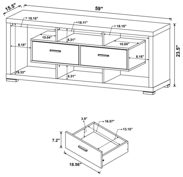 Darien - 2-Drawer Engineered Wood 59" TV Stand - Image 4