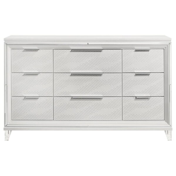 Marmore - 9-Drawer Dresser Cabinet - White - Image 12