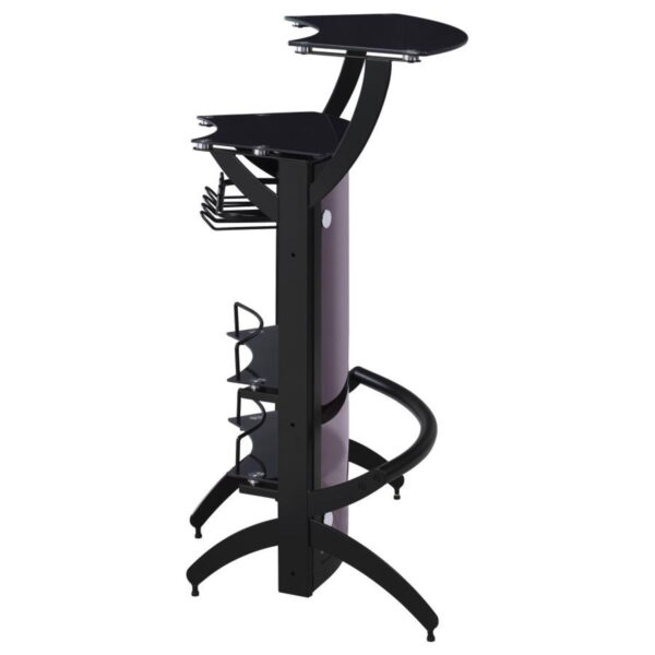 Dallas - 2-Shelf Curved Freestanding Home Bar Cabinet - Image 14