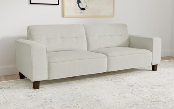 Deerhurst - Upholstered Track Arm Tufted Sofa - Greige - Image 14
