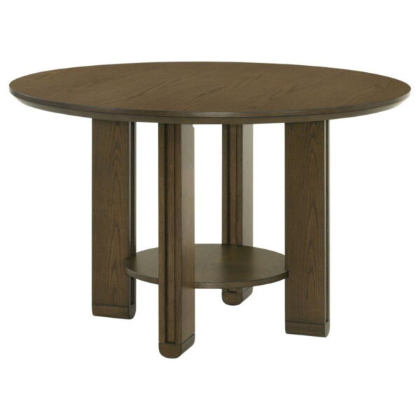 Ottowa - 5 Piece Round Wood Dining Room Table Set - Brown - Image 9