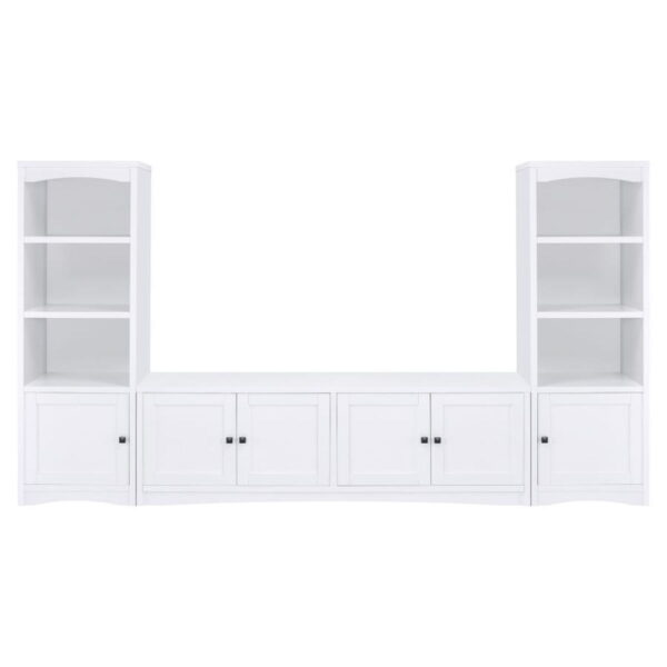 Laughlin - 4 Door Engineered Wood TV Stand - White - Image 5