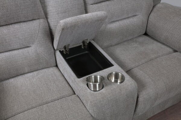 Gilson - Chenille Upholstered Reclining Loveseat - Gray - Image 10