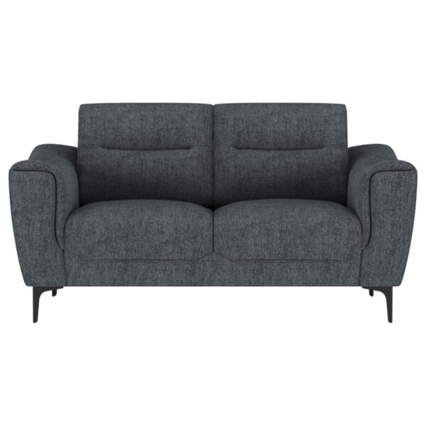 Nolan - 2 Piece Upholstered Sofa Set - Charcoal - Image 5