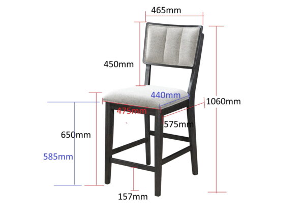 Cline - 5 Piece Dining Room Set - Gray - Image 4