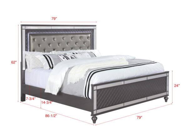Refino - Bedroom Set - Gunmetal - Image 13