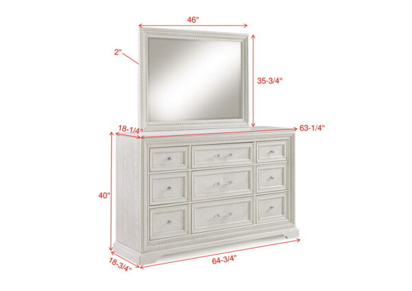 Alexandria - Bedroom Dresser - White - Image 5