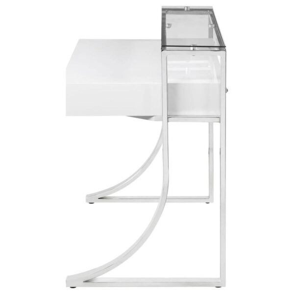 Gemma - 2-Drawer Writing Desk - White High Gloss - Image 7