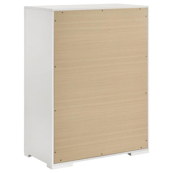 Ives - 5-Drawer Bedroom Chest Of Drawers - White High Gloss - Image 3