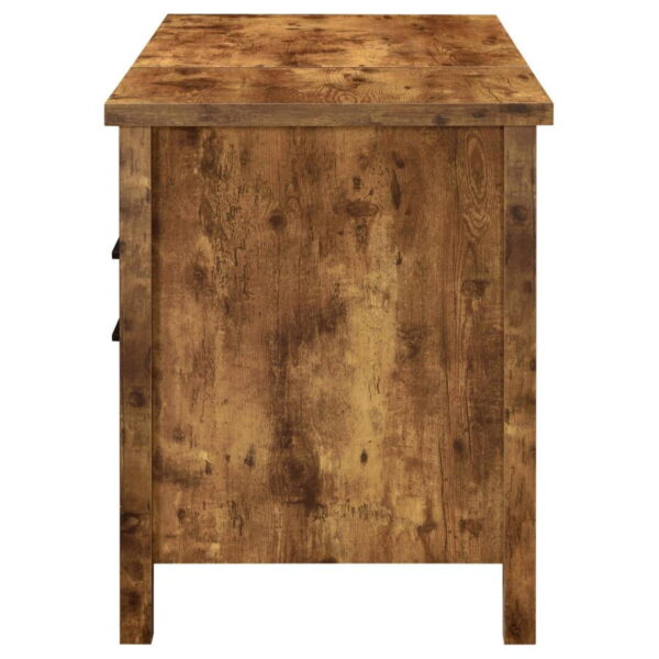 Delwin - 2-Drawer Lift Top Computer Desk - Rustic Nutmeg - Image 3
