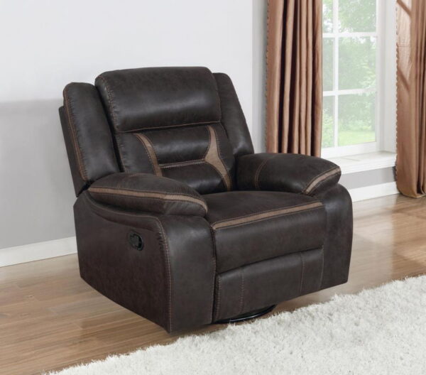 Greer - Upholstered Swivel Glider Recliner Chair - Image 17