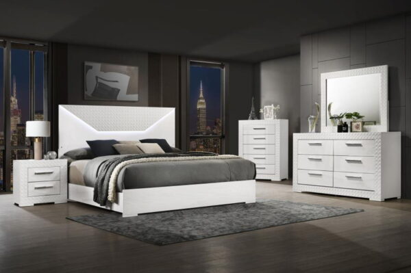 Ives - 6-Drawer Dresser Cabinet - White High Gloss - Image 13