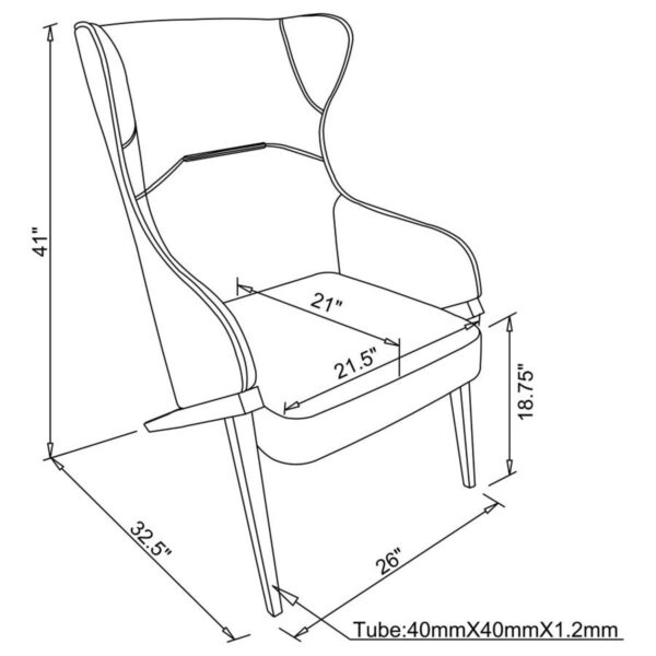 Walker - Upholstered High Wingback Accent Chair - Image 3