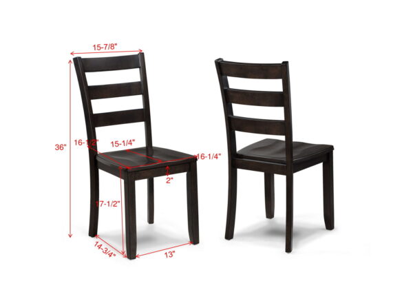 Durham - 5 Piece Dining Set - Espresso - Image 2