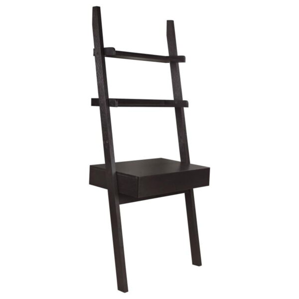 Colella - 3 Piece Ladder Desk And Bookcase Set - Cappuccino - Image 2