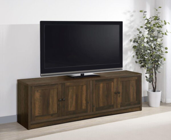 Laughlin - 4 Door Engineered Wood TV Stand - Dark Pine - Image 9
