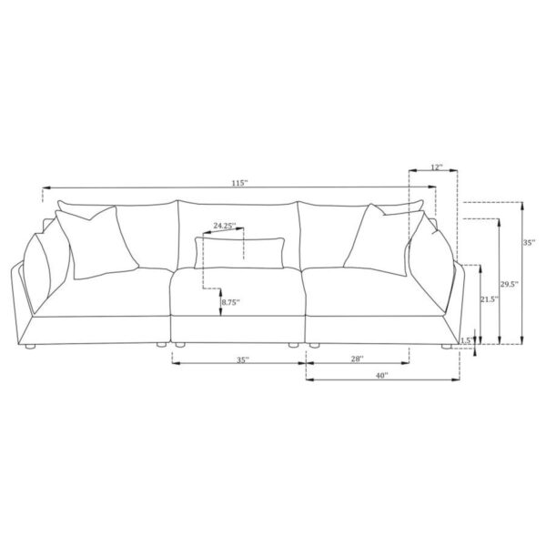 Sasha - Upholstered Modular Sectional - Image 39