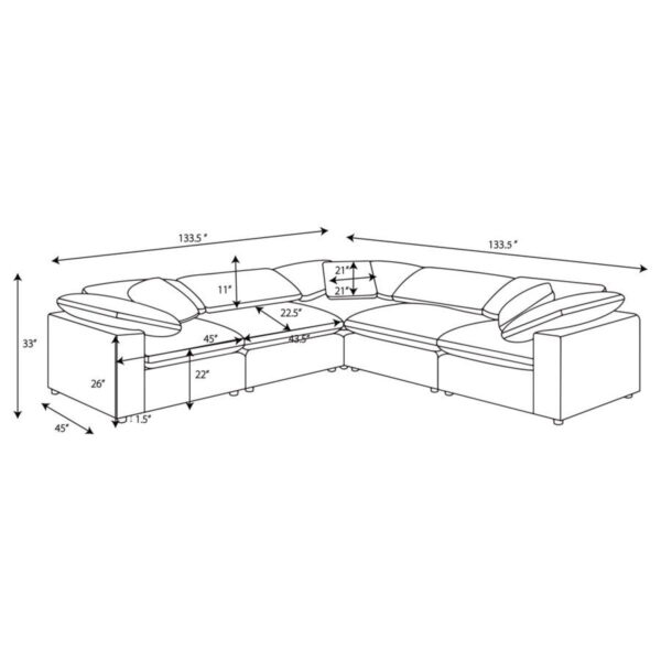 Raleigh - Boucle Upholstered Modular Sectional - Image 22