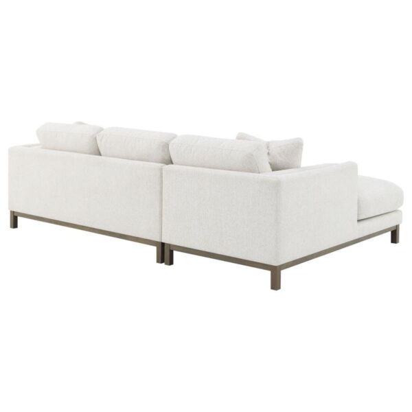 Geneva - Boucle Upholstered Sectional Chaise Sofa - Sand - Image 13