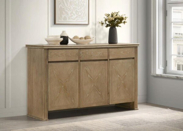 Adina - 2-Door Sideboard Server - Distressed Light Brown - Image 9