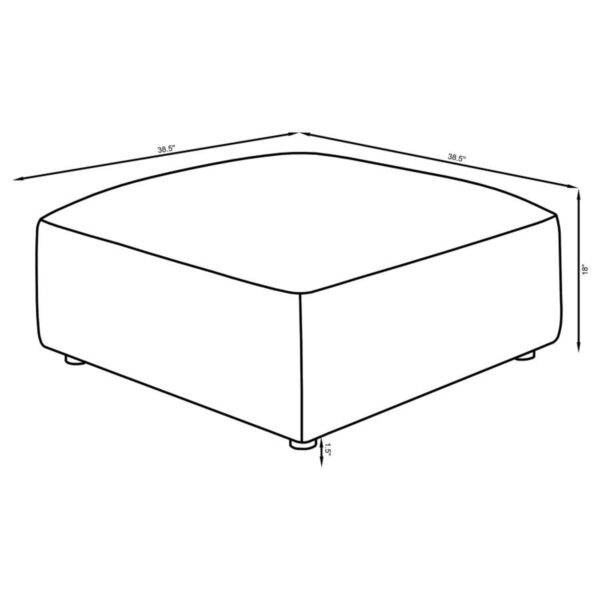 Jennifer - Square Upholstered Ottoman - Image 16