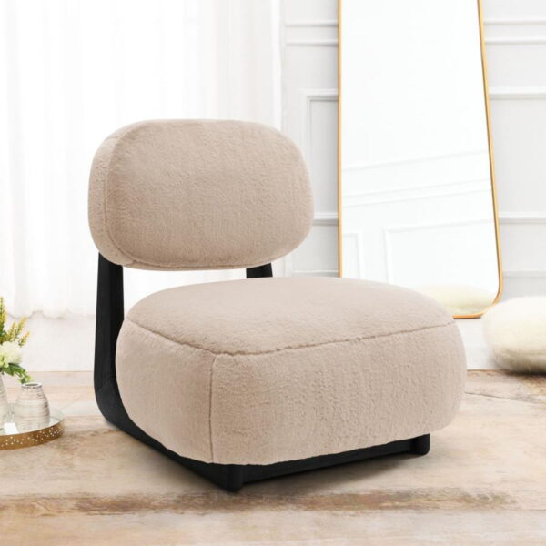 Duffie - Upholstered Armless Accent Chair - Camel - Image 6