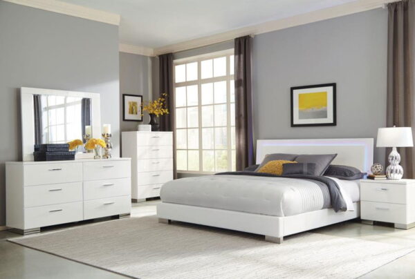 Felicity - Wood LED Panel Bed - Image 9