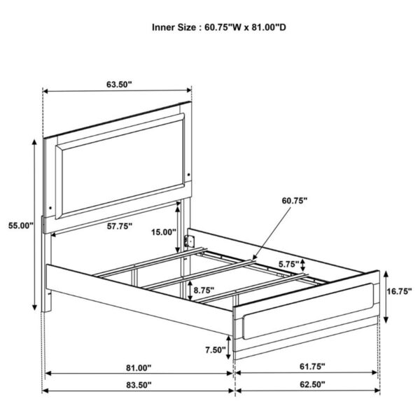 Caraway - Wood LED Panel Bed - Image 40