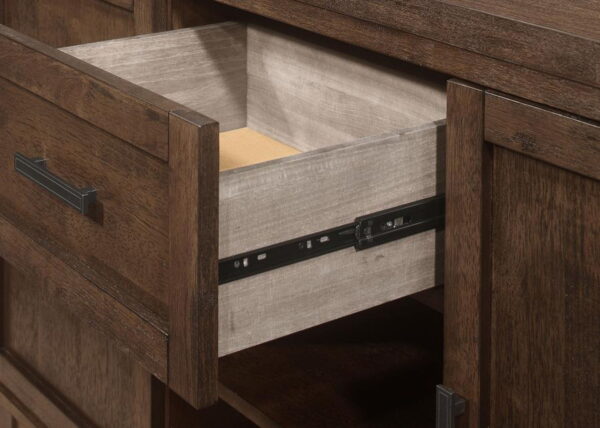 Reynolds - 2 Door Sideboard Buffet Storage Cabinet - Brown Oak - Image 10