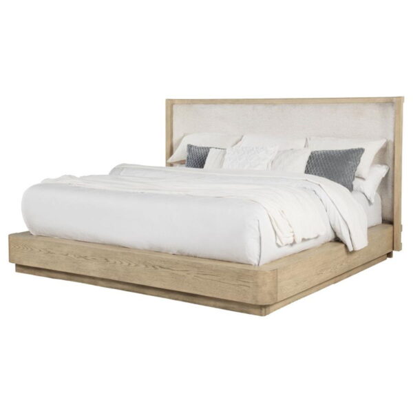 Kailani - California King Wingback Bed - Beige Oak - Image 2