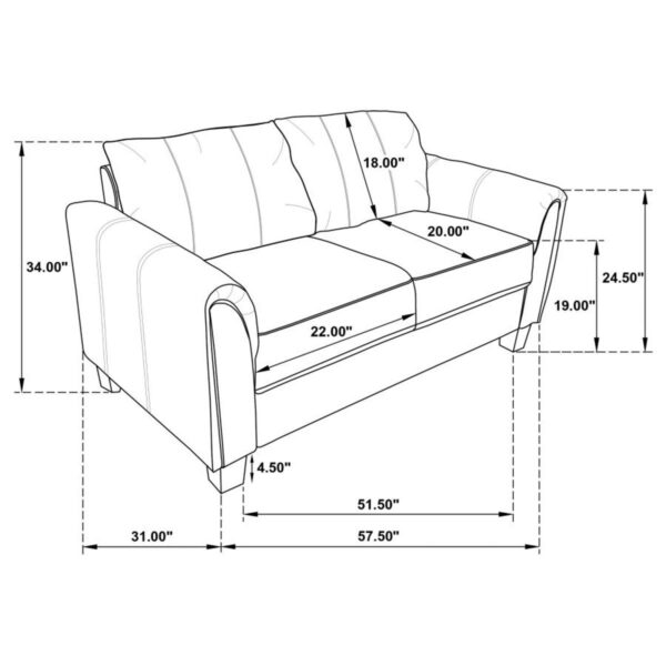 Davis - Upholstered Rolled Arm Sofa - Image 18