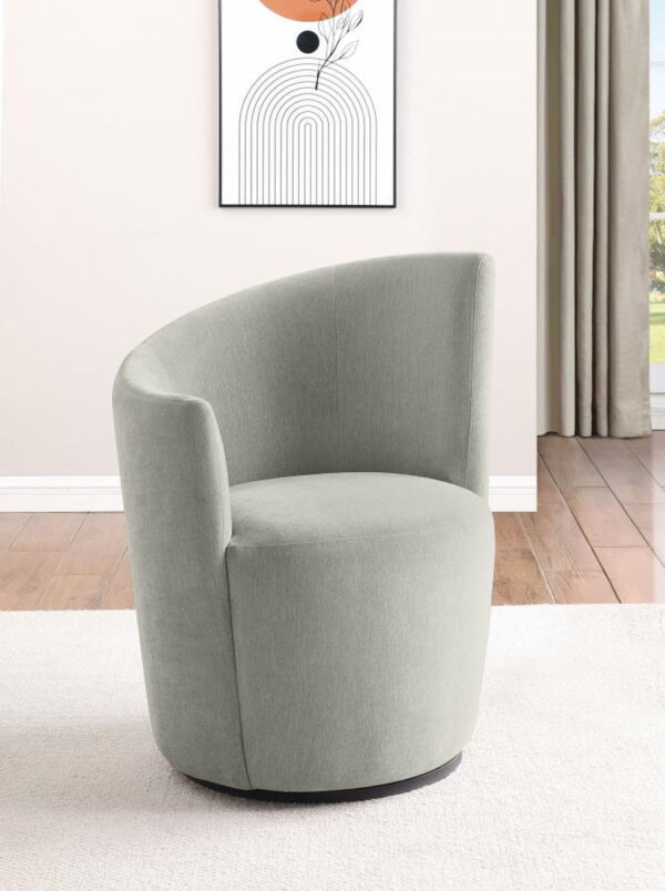 Nueva - Upholstered Swivel Chair Curved Backrest - Image 8