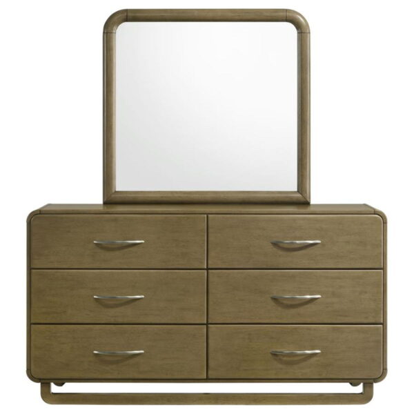 Amsbury - 6-Drawer Dresser And Mirror - Nutmeg - Image 10