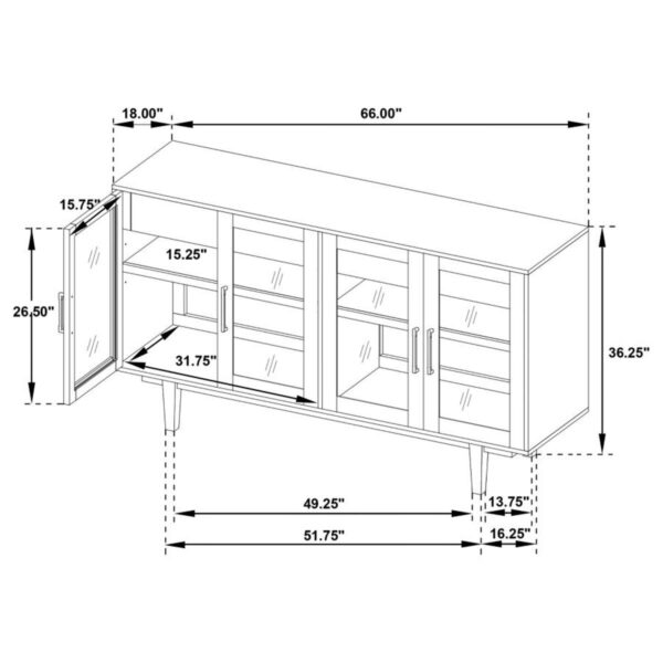 Middleton - 4-Door Sideboard Server With Dual Drawers - Image 5