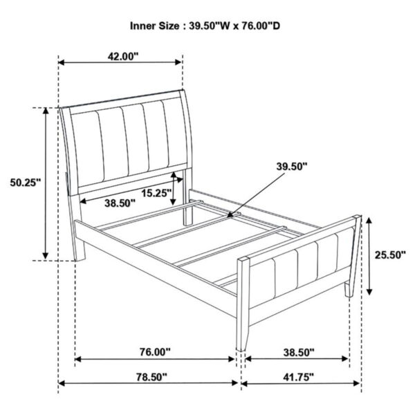 Carlton - Wood Panel Bed - Image 3