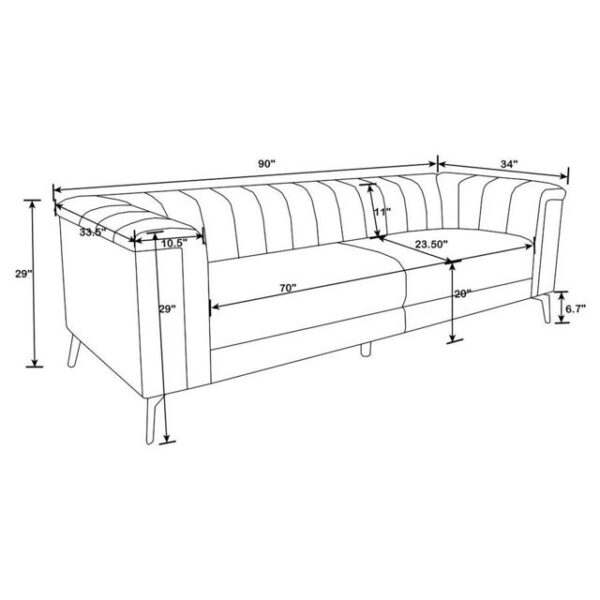Chalet - Upholstered Tuxedo Arm Tufted Sofa Set - Image 7