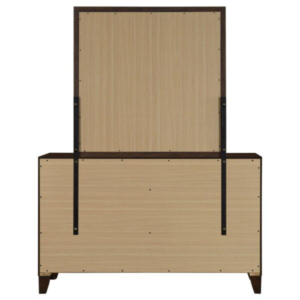Welsley - 6-Drawer Dresser And Mirror - Walnut - Image 5