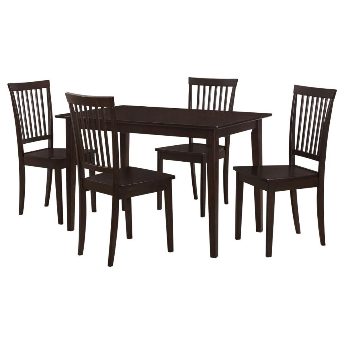 Gomez - 5 Piece Rectangular Dining Table Set - Cappuccino - Image 7
