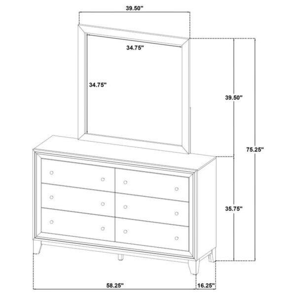 Welsley - 6-Drawer Dresser And Mirror - Walnut - Image 11